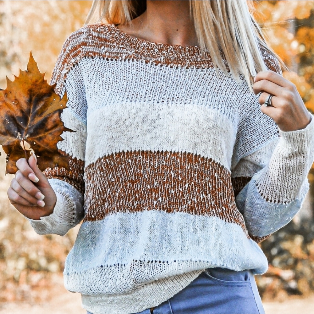 RELISTED Storia colorblock lightweight sweater - Picture 1 of 7